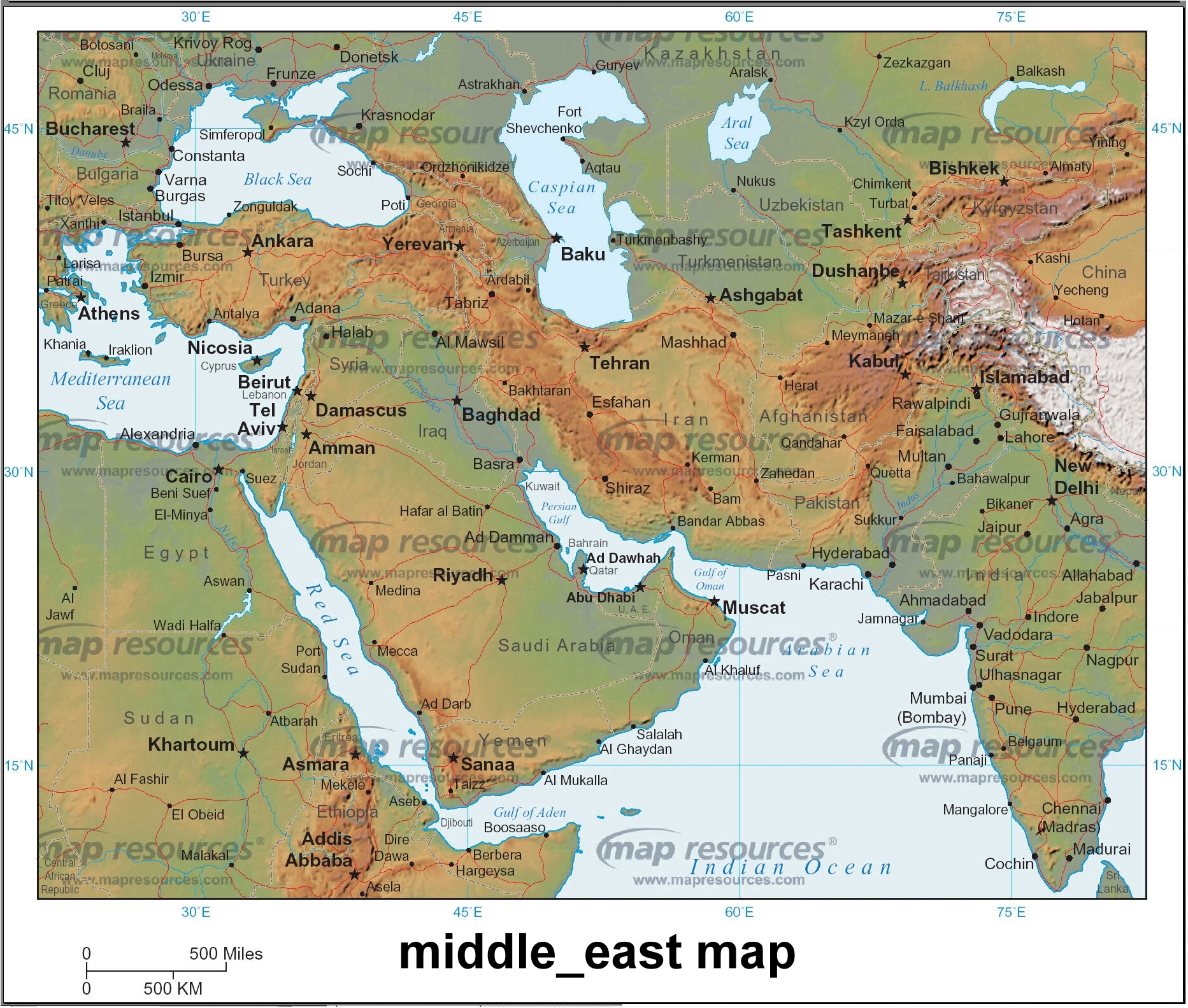 bible map of middle east