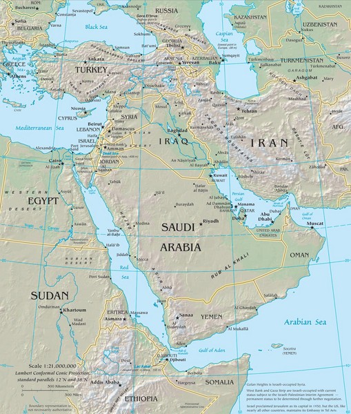 View LocationView Map. click for. Fullsize Middle East Physical Map