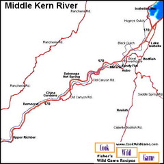 Middle Kern River Area Map