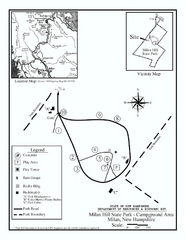 Milan Hill State Park Campground map