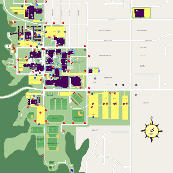 Fullsize Minnesota State University Mankato Campus Map