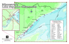 Minnesota's Lake Superior Shipwrecks Map