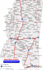 Mississippi Road Map