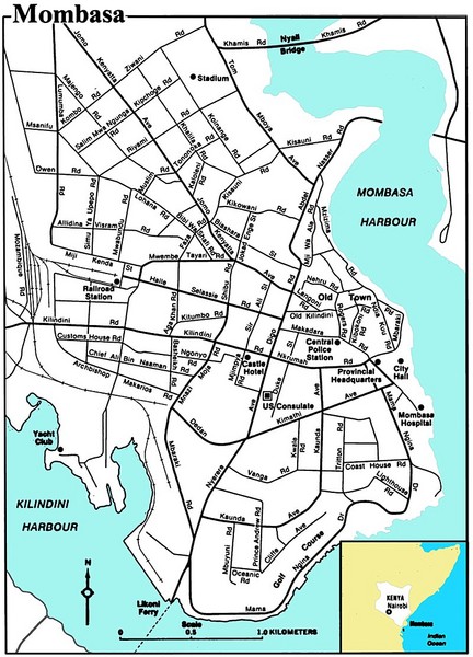 Mombasa City Map