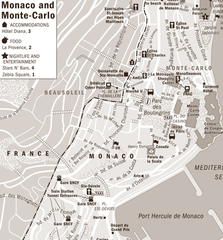 Monaco accomodation Map