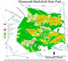 Monmouth Battlefield State Park Map