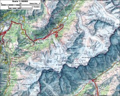 Mont Blanc topographic map