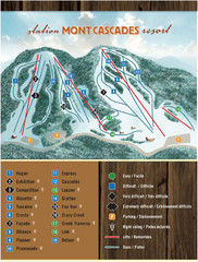 Mont Cascades Ski Trail Map