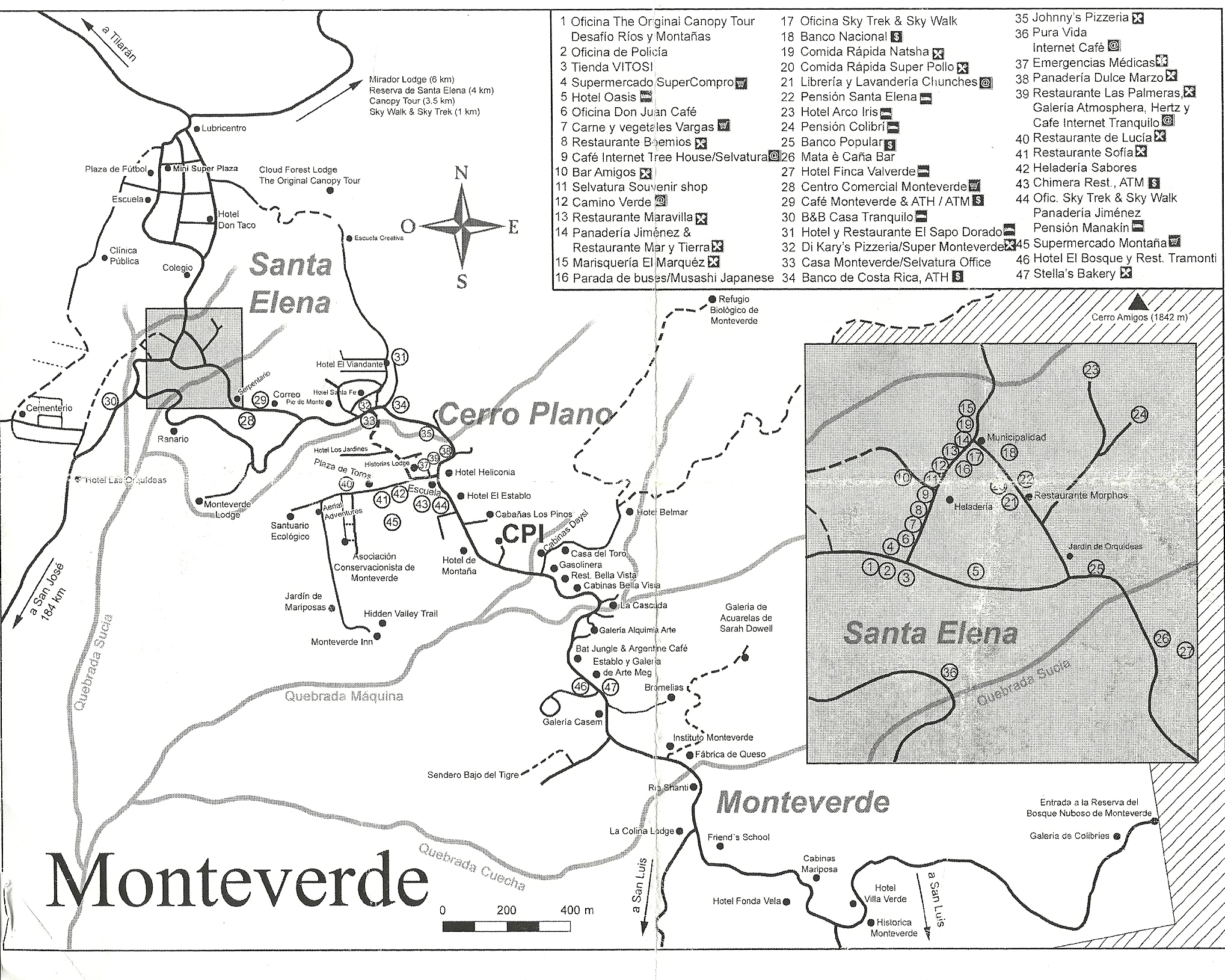 Santa Elena Map