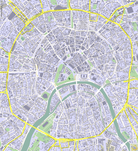 Moscow Tourist Map