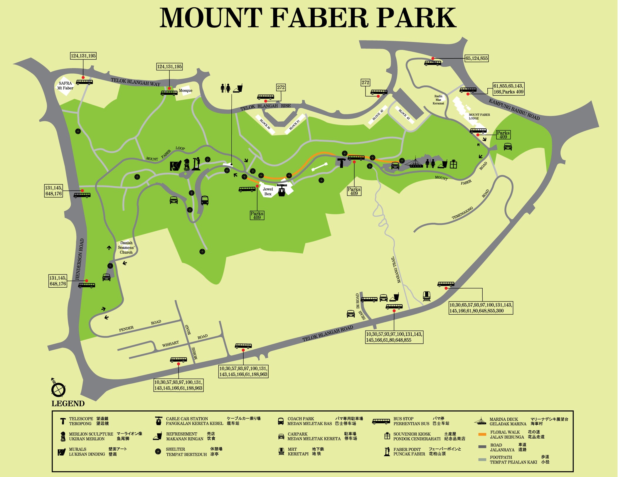 Mount Faber Map