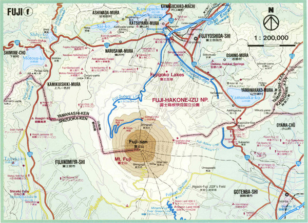 Mt Fuji Area Map - Mt Fuji Japan • mappery