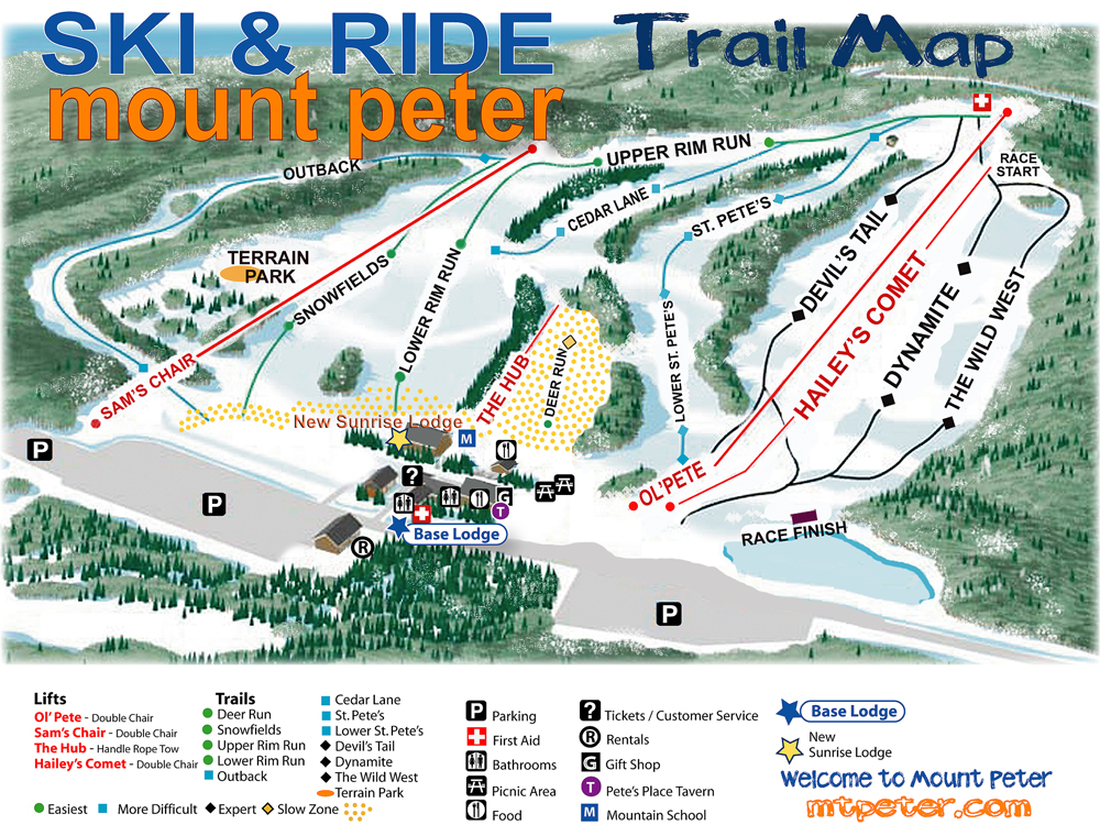 Mount Peter, New York Ski Trail Map Duffle Bag
