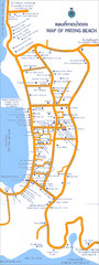 Muang Patong Beach Tourist Map