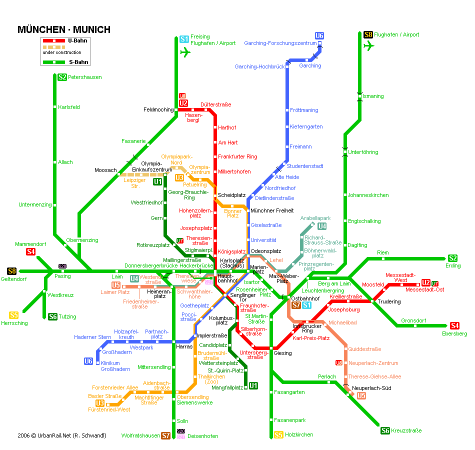 Munich Bahn Map - Munich Germany • Mappery