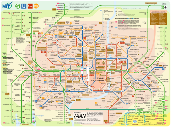 Munich Public Transportation Map