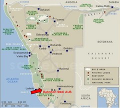 Namibia Hotel Map