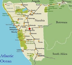 Namibia Tourist Map