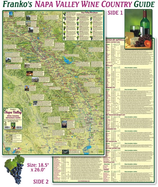 Napa Valley Wine Country Guide Map - Napa Valley Ca • mappery