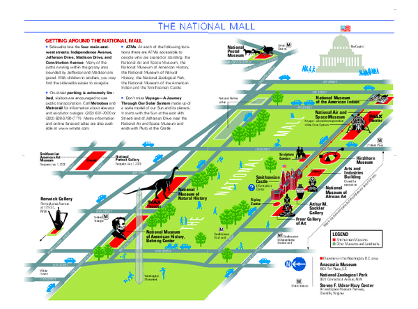 National Mall in Washington, D.C. Map