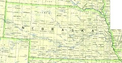Nebraska Counties and Rivers Map