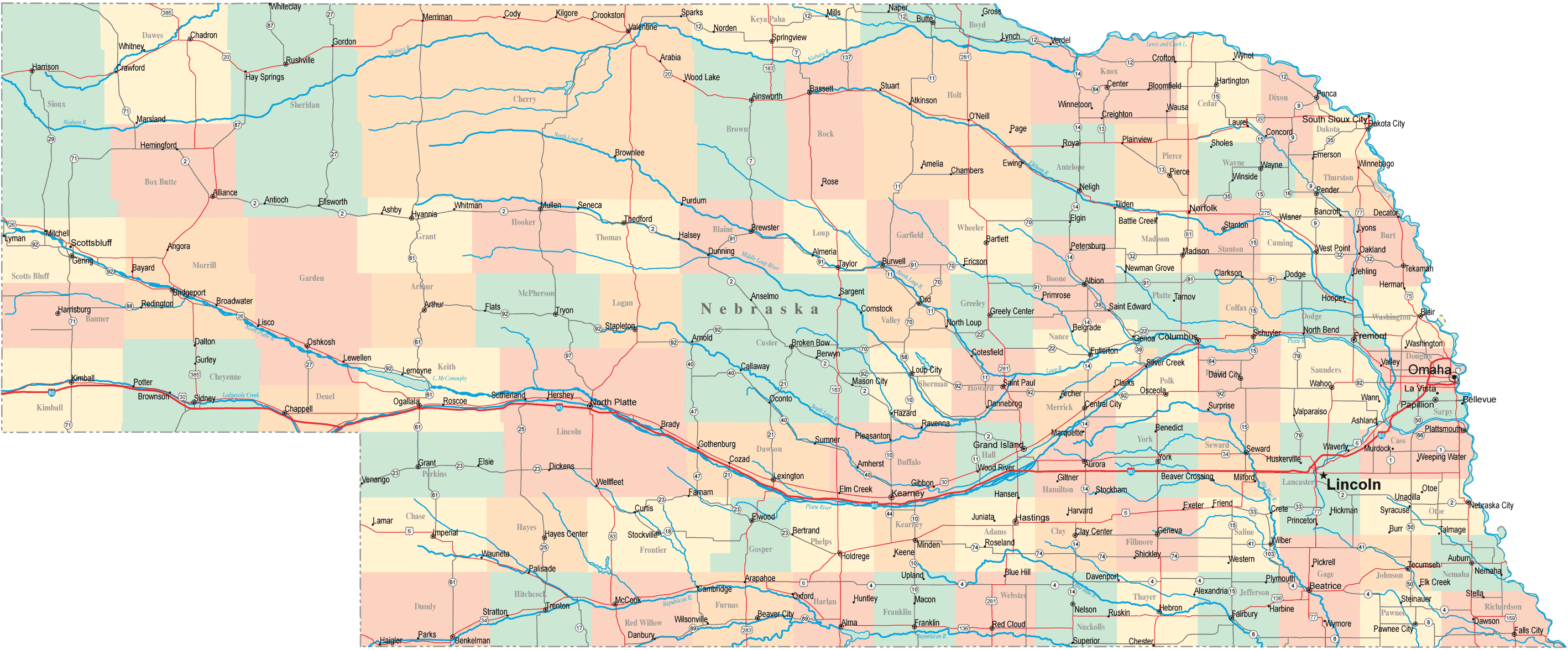 time zone map nebraska