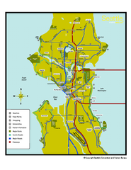 Neighborhoods of Seattle, Washington Map