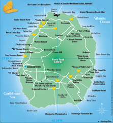 Nevis Tourist Map