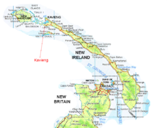New Ireland and Kavieng Map