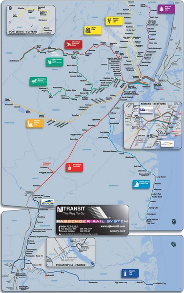 New Jersey Meadowlands Transportation Guide Map