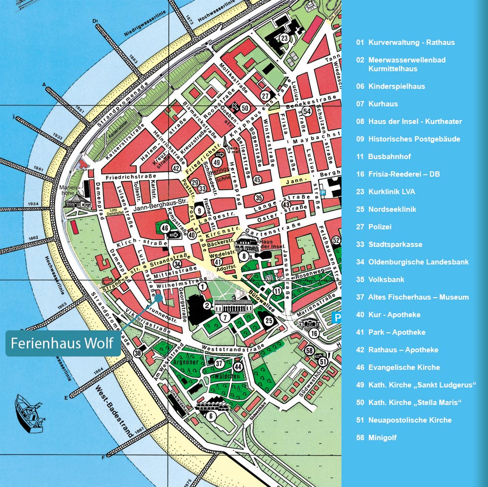 Norderney Tourist Map - Norderney Germany • mappery