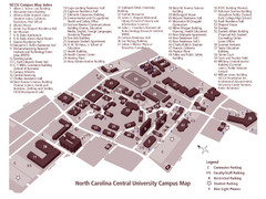 North Carolina Central University Campus Map