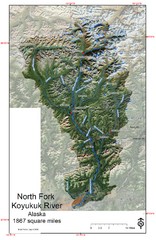North Fork Koyukuk Watershed - Alaska Map