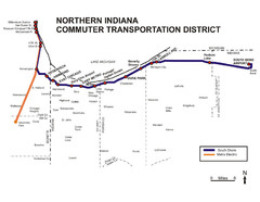 Northern Indiana Commuter Transportation District Map
