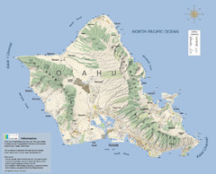 Oahu - Map-illustrator.com Map