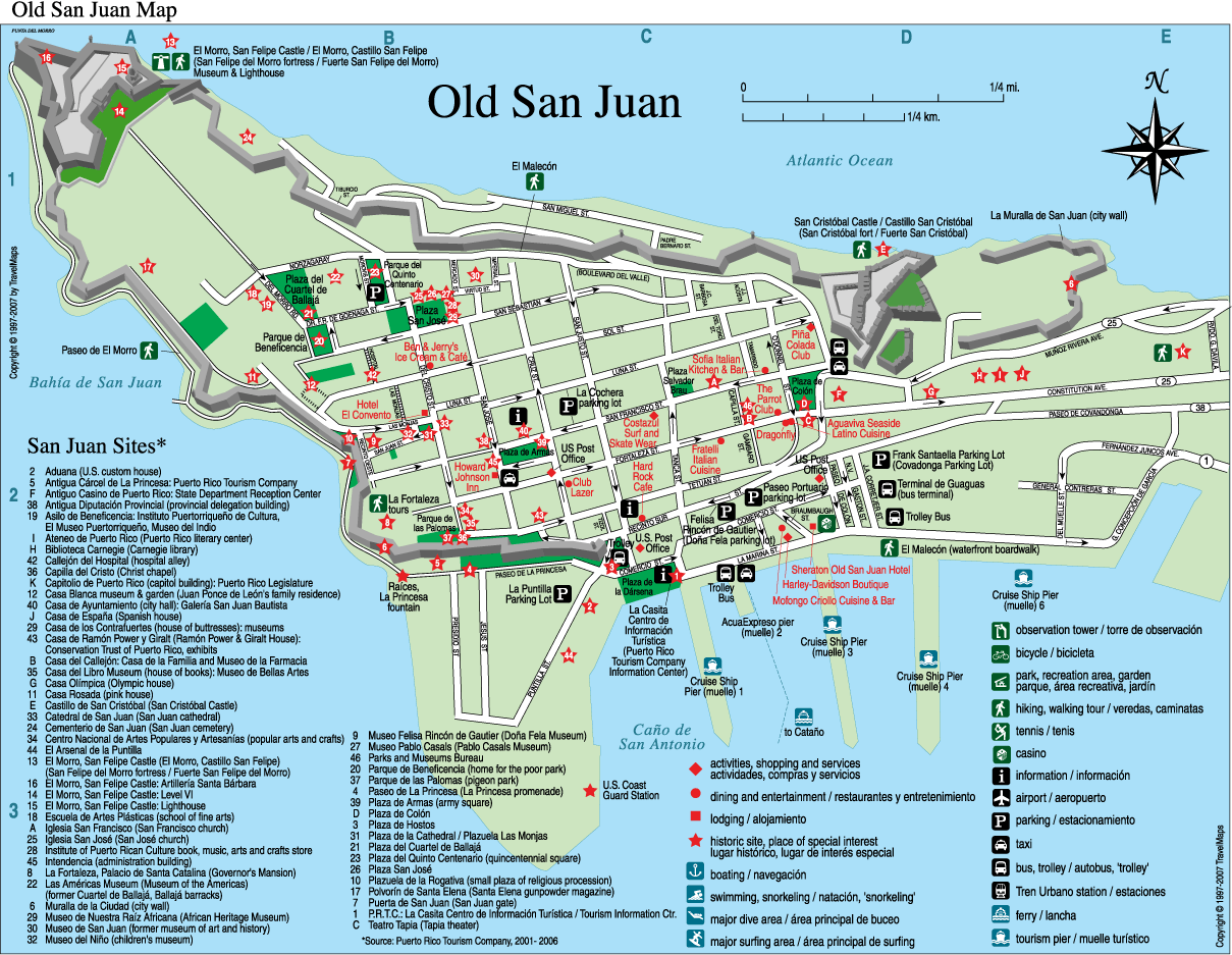 old san juan self guided walking tour map