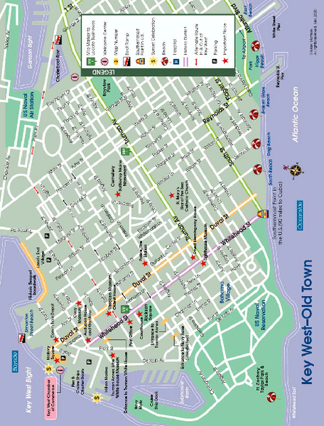 Old Town Key West, Florida Map