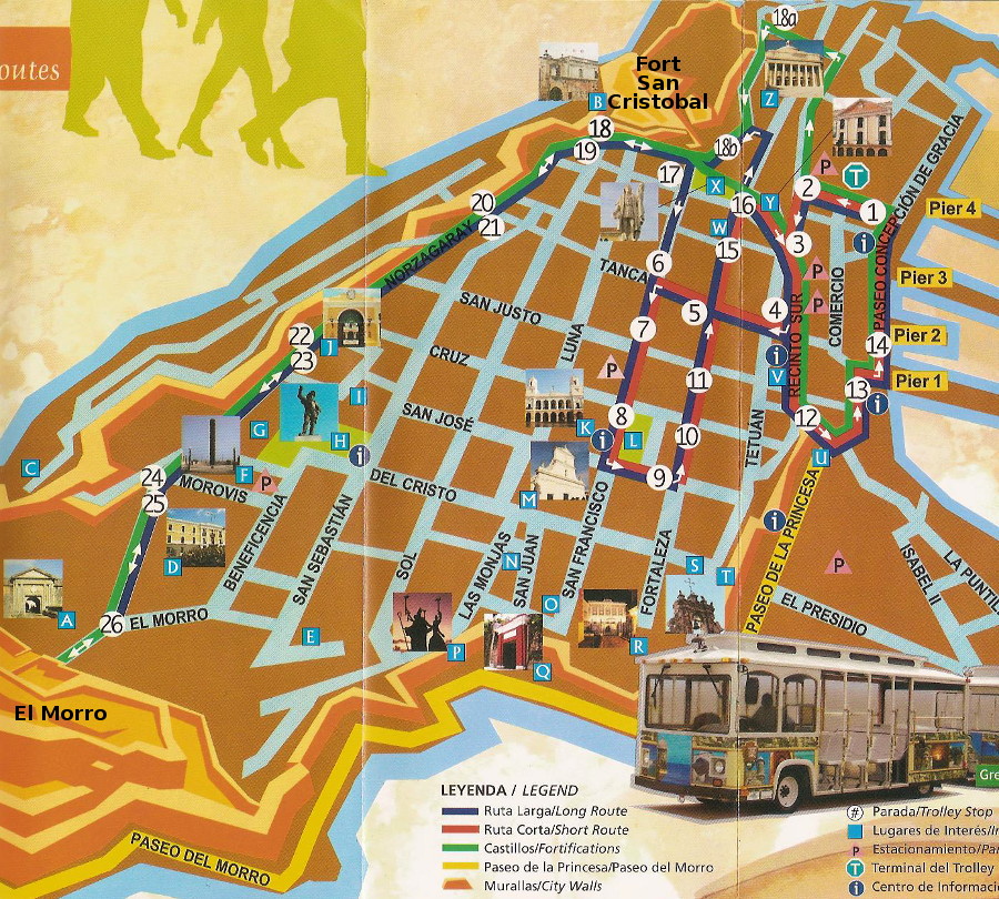 walking map of old san juan