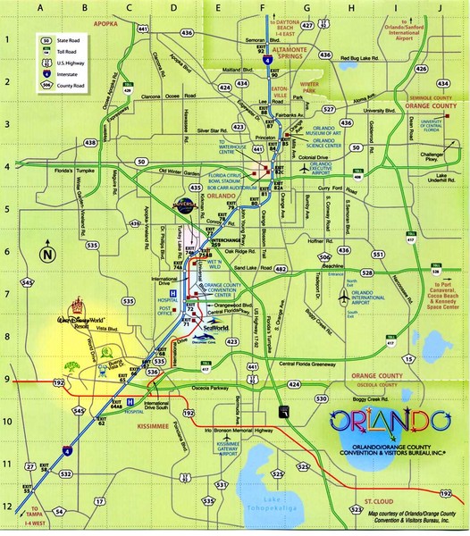 Orlando, Florida City Map