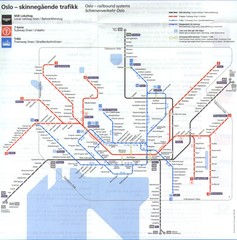 Oslo, Norway Public Transportation Map