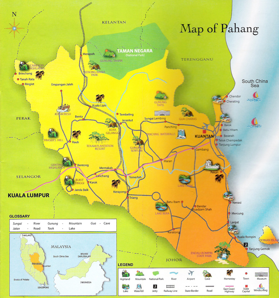 Map Of Pahang State Pahang Malaysia Map - Pahang Malaysia • Mappery