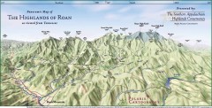 Panoramic Map of the Highlands of Roan (from TN)