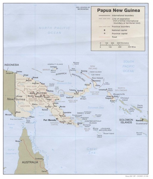 a map of papua new guinea. Fullsize Papua New Guinea Map