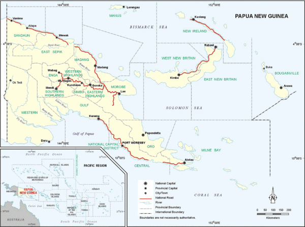 Fullsize Papua New Guinea Map