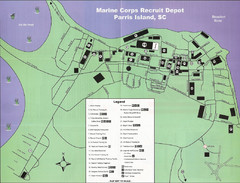Parris Island Marine Corps Recruit Depot Map