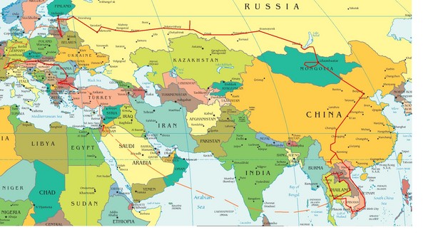 map of africa and asia. Russia, Partial Africa Map