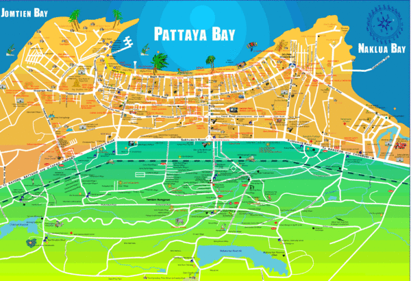 Pattaya Bay Tourist Map