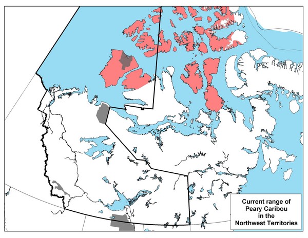 Peary Caribou Range Map