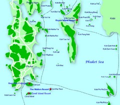 Phang Nga Islands Map