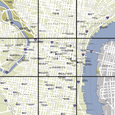 Philadelphia Map Neighborhoods. Philadelphia, Pennsylvania